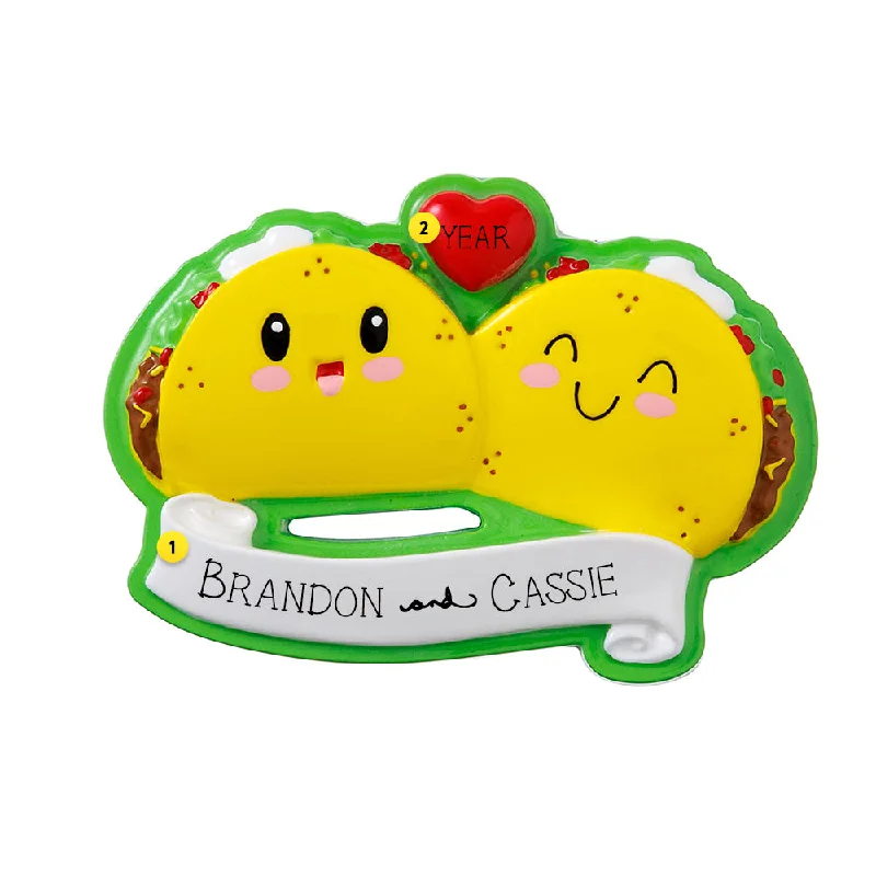 Personalized Taco Couple Ornament