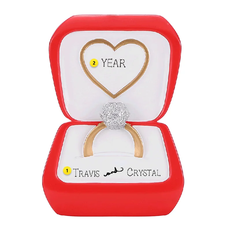 Personalized Wedding Ring Ornament