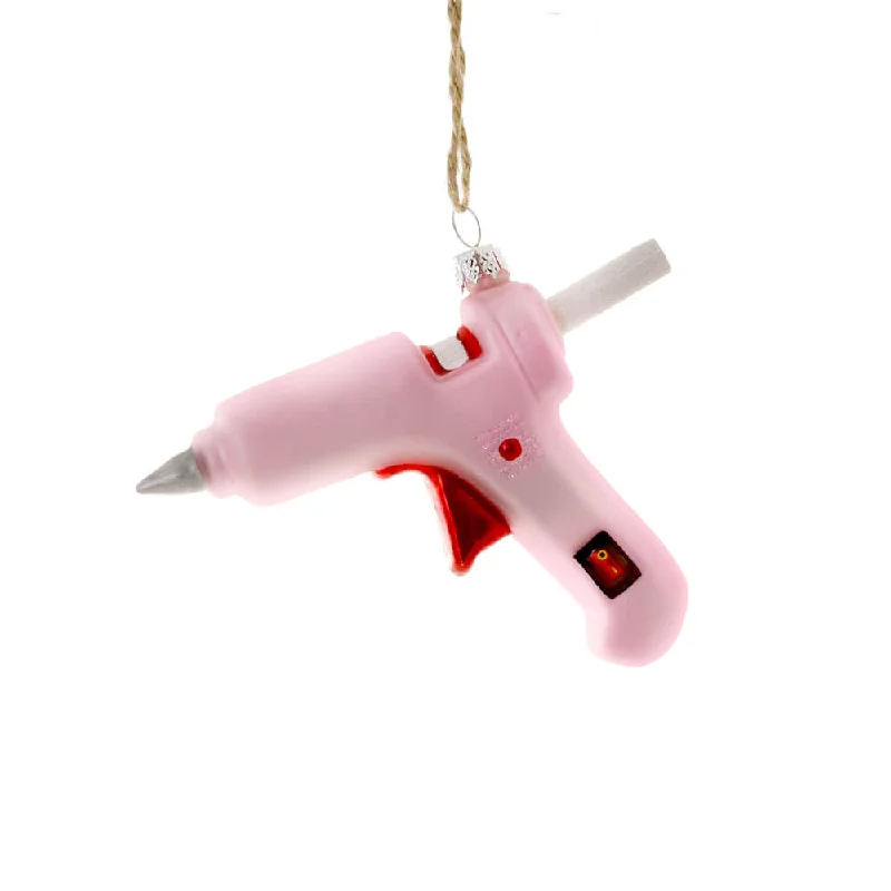 Pink Glue Gun Ornament 4.25"