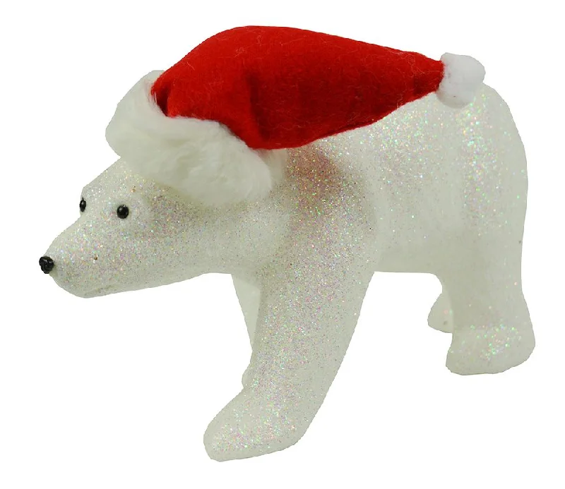 Polar Bear with Santa Hat Figurine by Ino Schaller