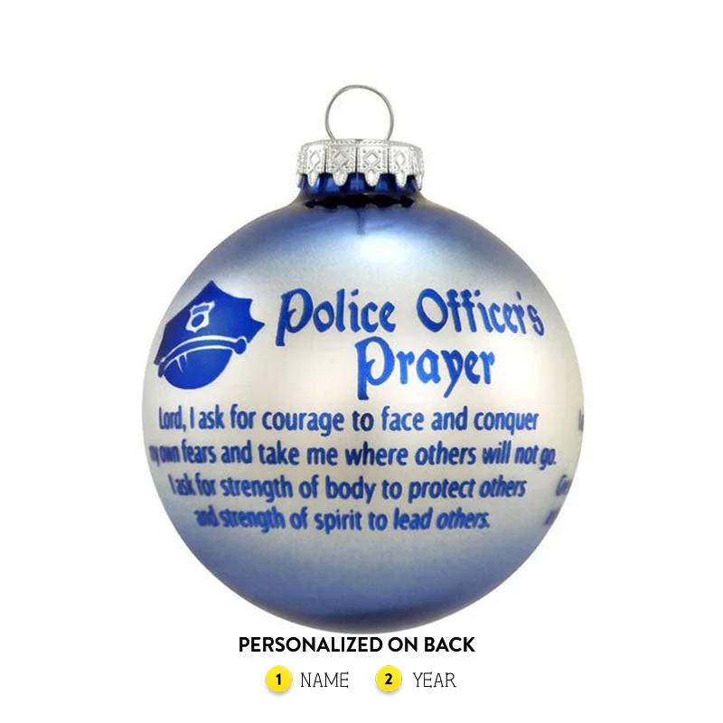 Personalized Police Officer's Prayer Ornament