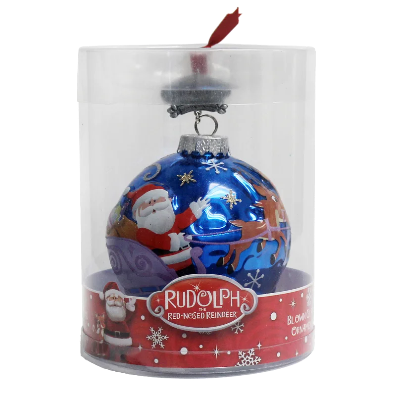 Rudolph the Red-Nosed Reindeer® Glass Ball Ornament