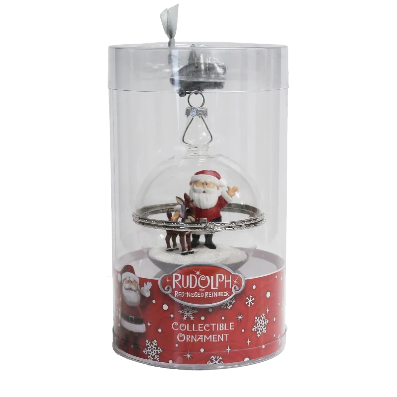 Rudolph the Red-Nosed Reindeer® Hinged Glass Ball Ornament