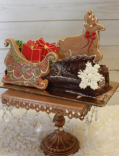 CH-053 Yule Log Small Santa Sleigh (Serves 10-12)