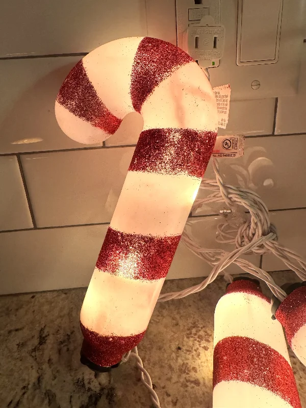 Set of 4 Candy Cane Pathway Christmas Lights