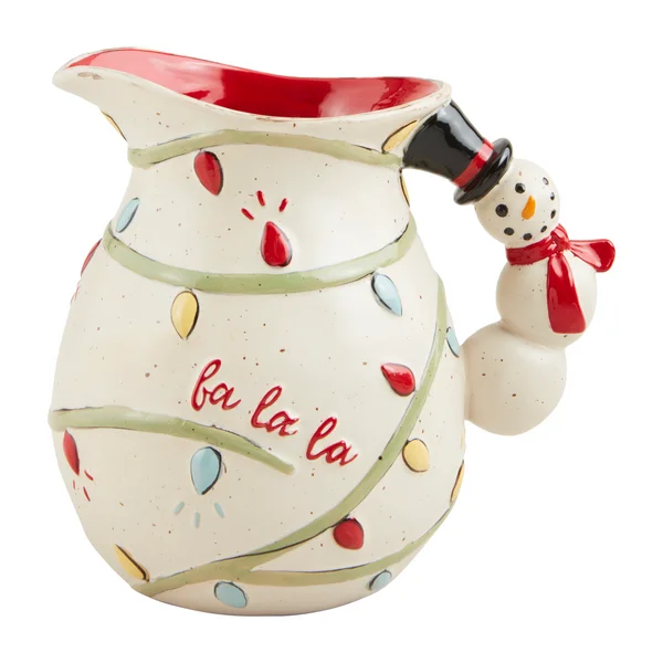 Snowman Handle Pitcher by Mud Pie