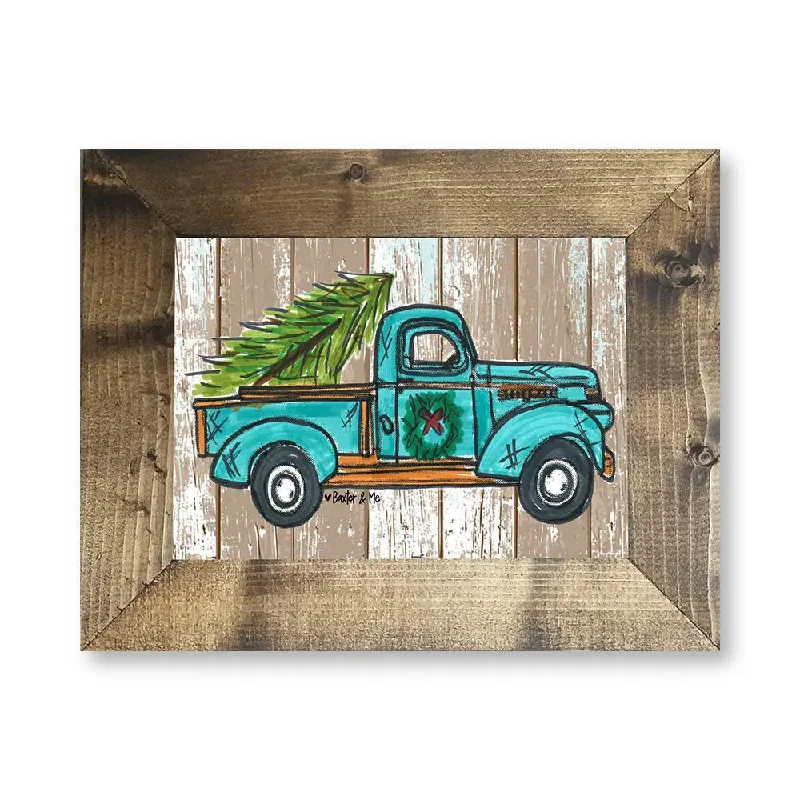 Vintage Truck - Framed Art, 8" x 10"