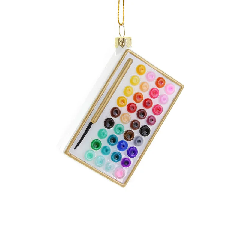 Watercolor Set Ornament 5.5"